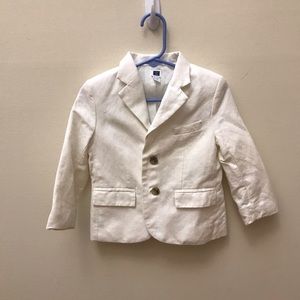 Janie and Jack 18-24 month white linen blazer